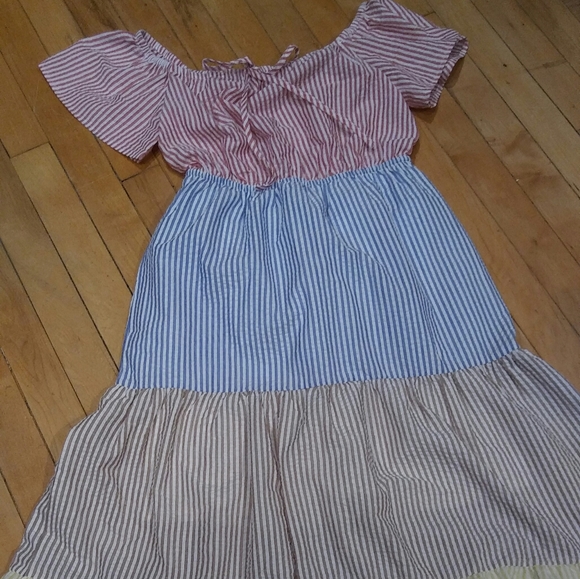 UO Colourblock Midi Dress Sz XS - Picture 4 of 4